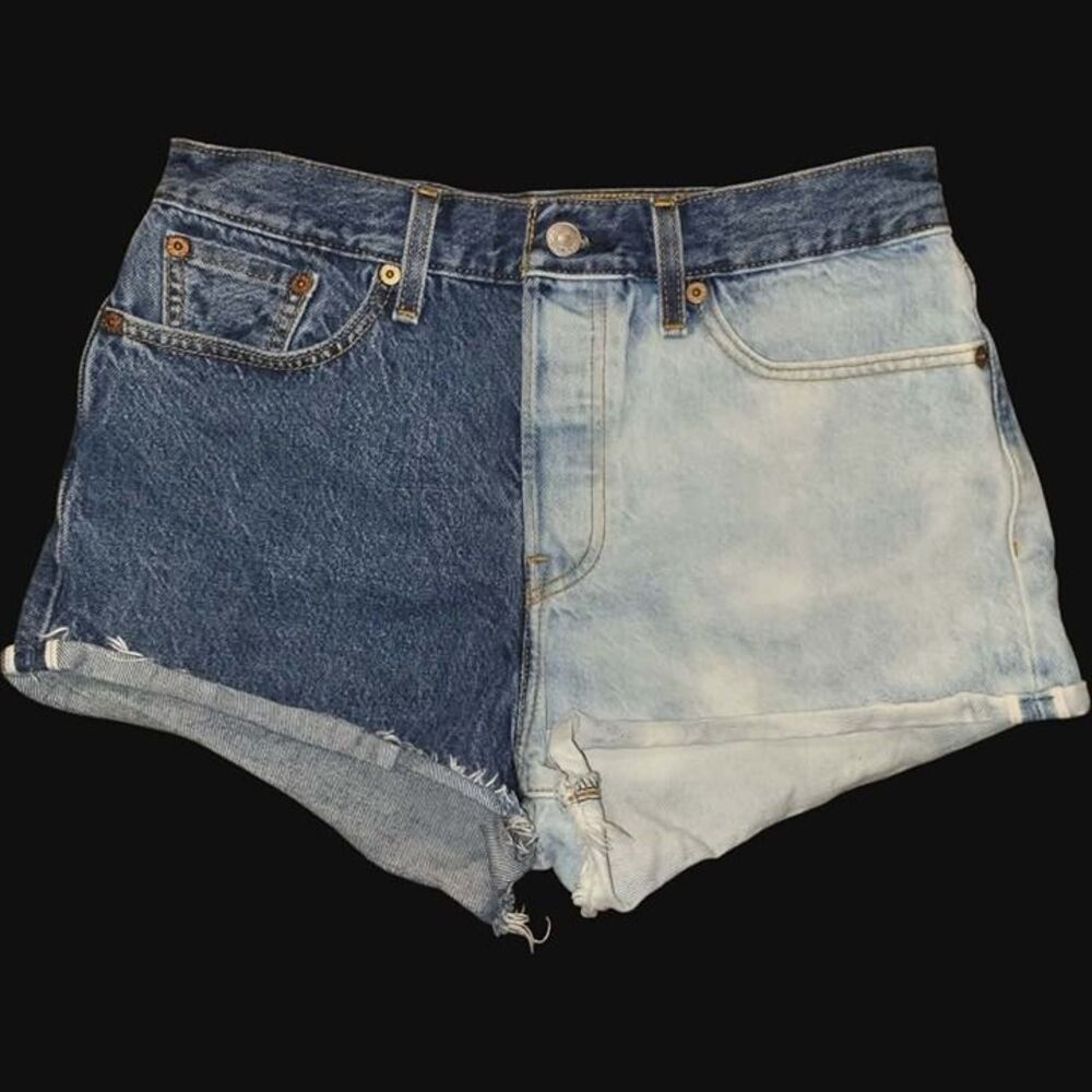 Levi's White Oak Cone Denim Shorts Two Tone Size 28W